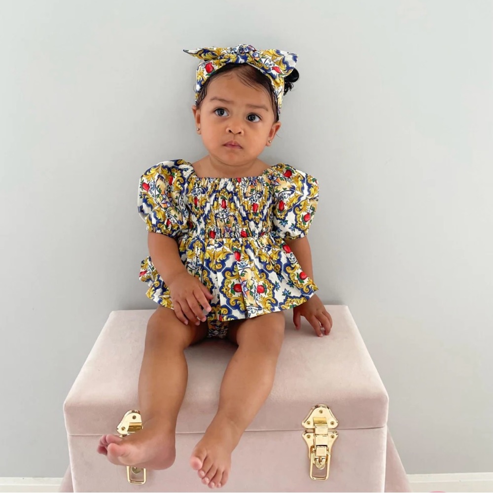 Baby girl floral romper